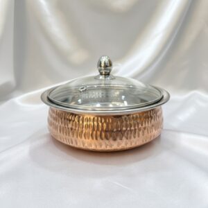 Copper Shahi Serving Handi ( Set Of 3 )