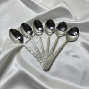 Asymmetric Silver Table Spoons ( 6-pcs )