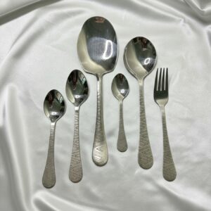 Asymmetric Silver Cutlery Set ( 28-pcs )